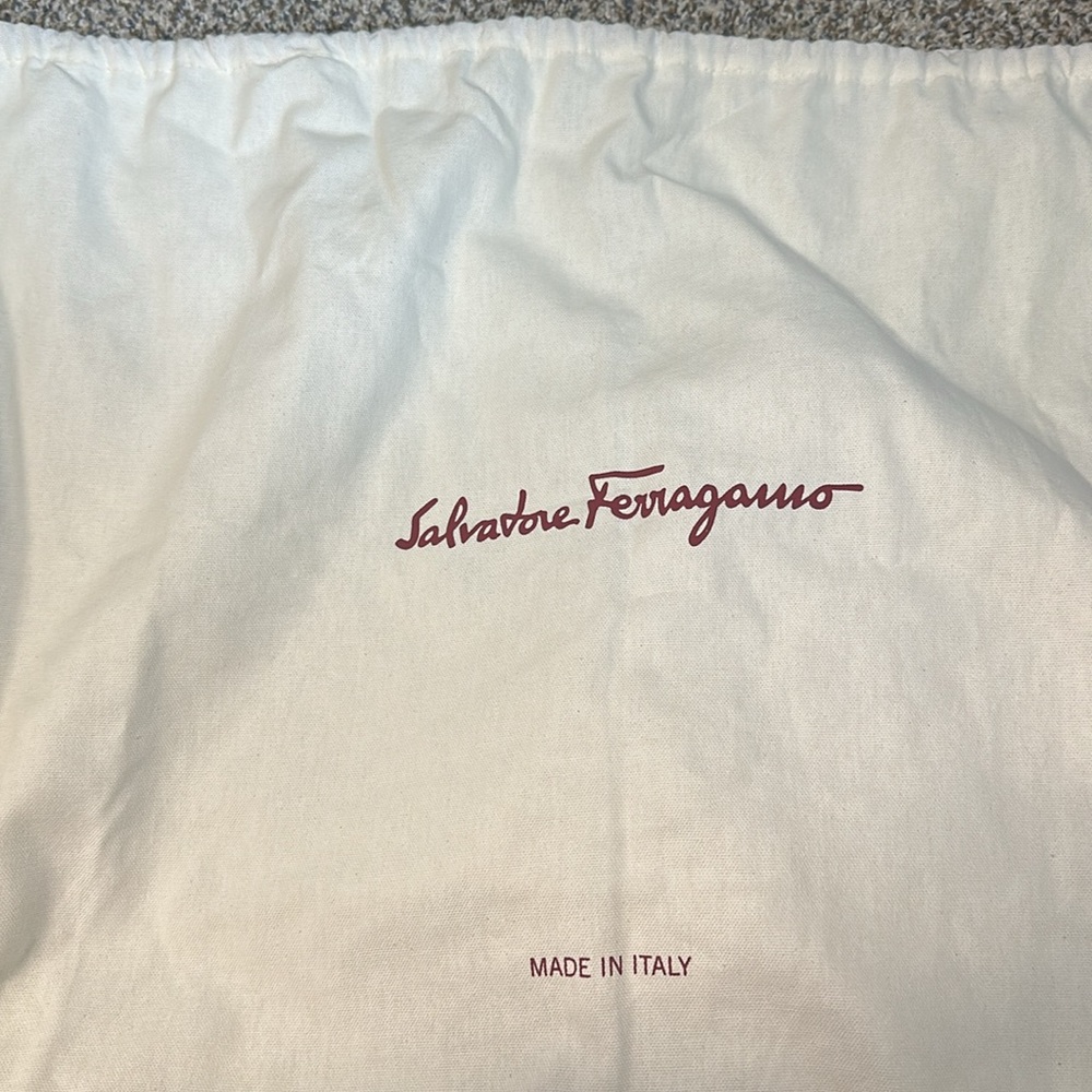 Salvatore Ferragamo Black Satchel with Gold Accents - Picture 13 of 13